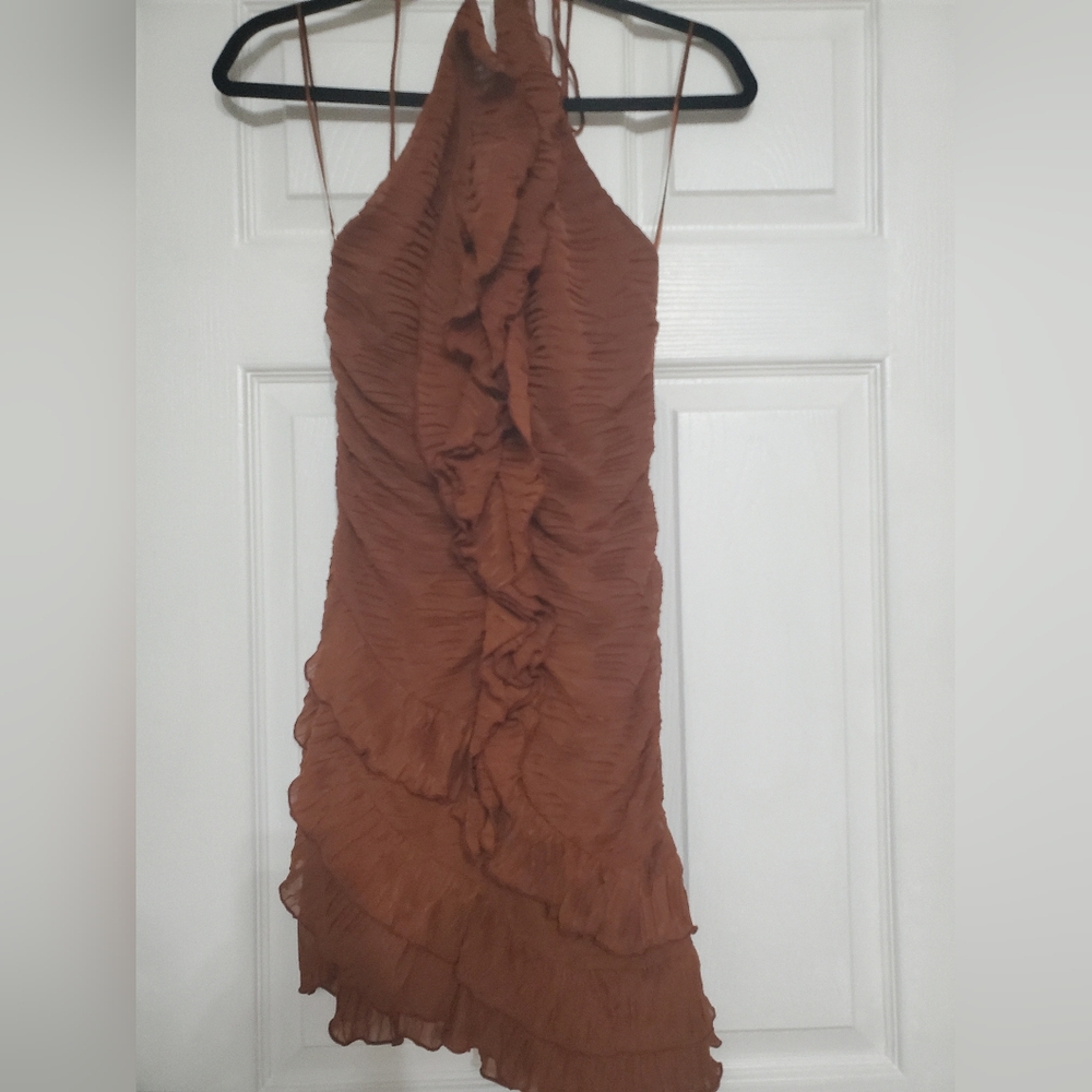 NWT Zara Ruffled Dress - Picture 3 of 7